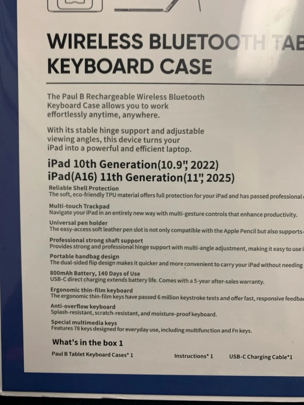 Wireless Bluetooth Tablet Keyboard Case - Orange